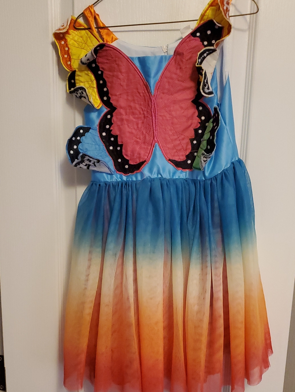 Taylor Multicolor Butterfly Costume Dress in Blue, Pink, Yellow, Orange